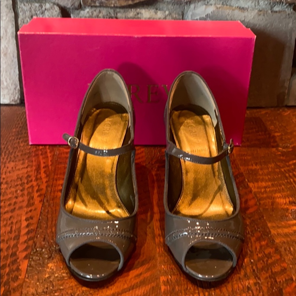 Jcrew peep toe Mary Janes